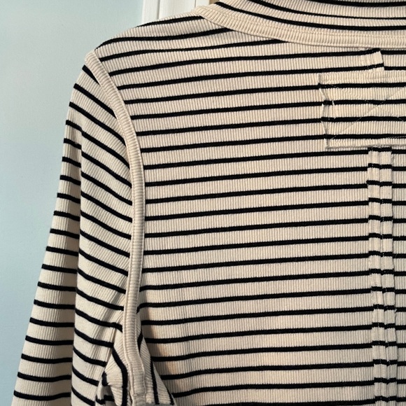 We The Free Lake Striped Ribbed Stretchy Long Sleeve Henley Top XL NWT - Picture 11 of 13